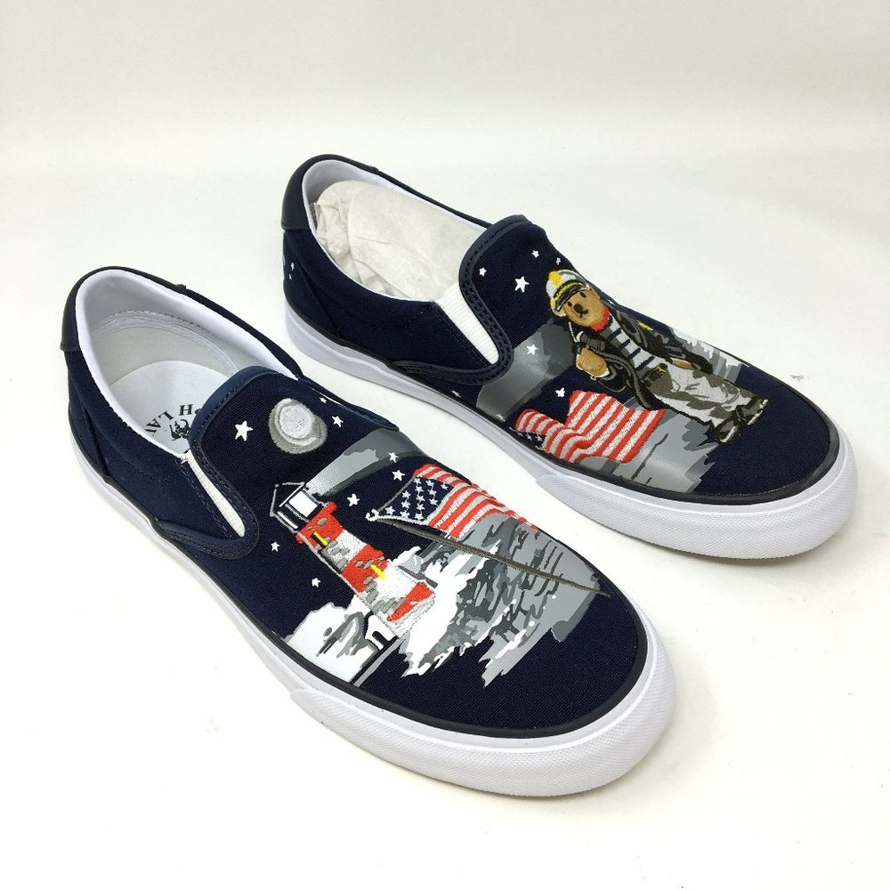 Polo Ralph Lauren Mens Thompson Bear Lights Shoes - Picture 2 of 10